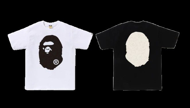 LINE CAMO BIG APE HEAD TEE